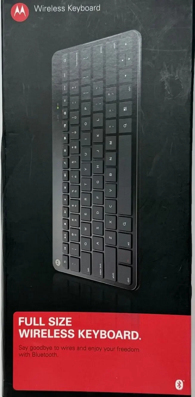 Motorola Full Size Wireless Keyboard w/ Bluetooth Designed with Android in Mind
